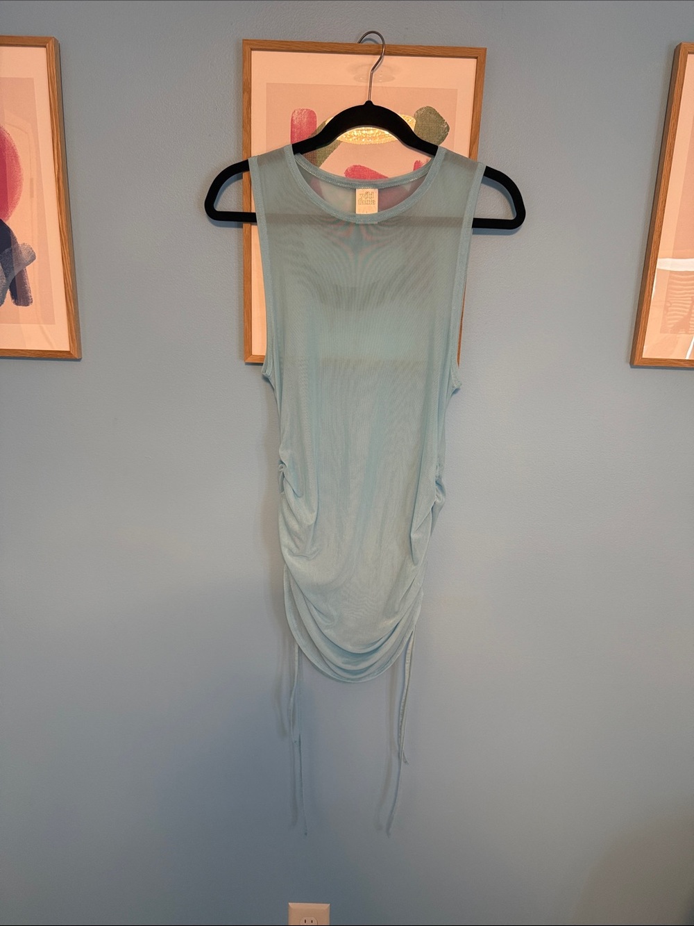 wild fable Light Aqua Sheer Mesh swim cover